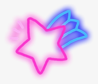 Ftestickers Light Glow Neon Star , Png Download - Glow Stars Transparent Background, Png Download, Free Download