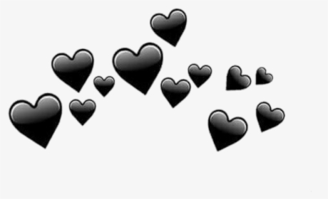 Blackhearts Tumblr Freetoedit - Black Heart Crown Transparent, HD Png Download, Free Download