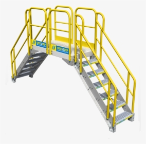 Industrial 6-step Crossover Stairs - Step Over Stairs, HD Png Download, Free Download