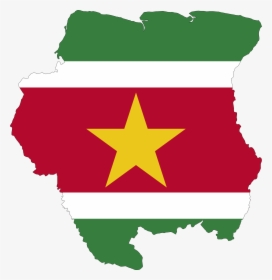 Suriname Map Flag Clip Arts - Suriname Flag In Country, HD Png Download, Free Download