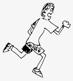 Jogger, Runner, Running, Jogging, Sports, Man, Person - Run Png Black And White, Transparent Png, Free Download