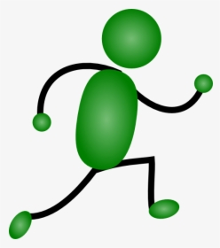 Green Jogging Man Svg Clip Arts - Cartoon Girl Running Clipart, HD Png Download, Free Download