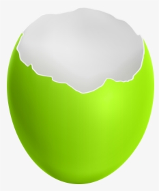 Broken Easter Egg Green Clip Art Image, HD Png Download, Free Download
