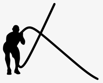 Silhouette, Gym, Exercise, Rope, Battle, Athlete, Guy - Battle Rope Silhouette, HD Png Download, Free Download