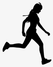 Silhouette, Woman, Running, Run, Fitness, Sports - Girl Running Silhouette Png, Transparent Png, Free Download