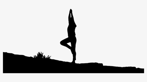 Female Yoga Pose Silhouette Clip Arts - Yoga Asan Silhouette Png, Transparent Png, Free Download