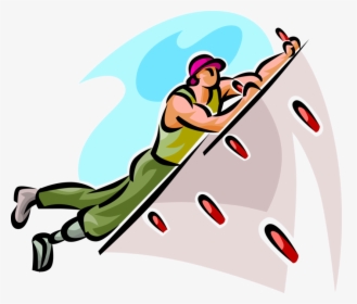 Vector Illustration Of Indoor Wall Climber Rock Climbing - Скалолаз Пнг, HD Png Download, Free Download