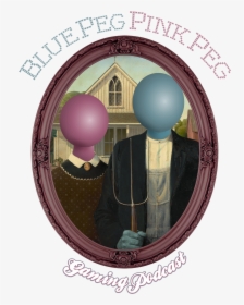 Blue Peg, Pink Peg - American Gothic Painting, HD Png Download, Free Download