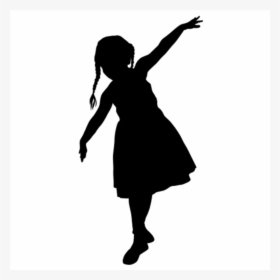Silhouette Child Drawing Vector Graphics Image - Girl Silhouette, HD Png Download, Free Download