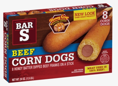 Beef Corn Dogs - Bar S Beef Corn Dogs, HD Png Download, Free Download