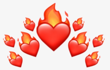 #heart #fire #emoji #crown - Emoji Fuego, HD Png Download, Free Download