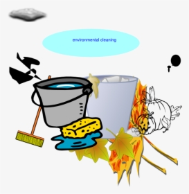 Pollution Clipart Destroyed Environment - Cartoon Bucket And Sponge, HD Png Download, Free Download
