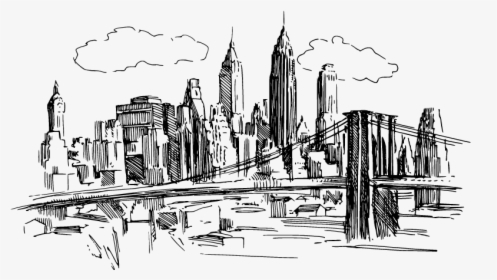 City Outline Drawing Transparent, HD Png Download, Free Download
