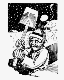 Man Shoveling Snow Clip Arts - Man Shoveling Snow Clipart, HD Png Download, Free Download