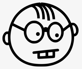Geek - Silly Face Clipart Black And White, HD Png Download, Free Download