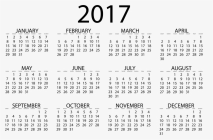 2017 Calendar, HD Png Download, Free Download