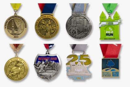 Wrestling Custom Medals Sample Collection - Detroit Free Press Marathon 2019 Medal, HD Png Download, Free Download