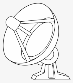Satellite Dish Line Art - Draw A Satellite Dish, HD Png Download, Free Download