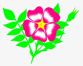 Pink Flower Clip Art, HD Png Download - kindpng