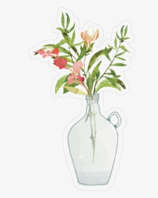 Flowers In A Vase Print & Cut File - Vase, HD Png Download, Free Download