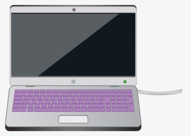 A Laptop Computer With The Keyboard Highlighted In - Parts Of Computer Laptop, HD Png Download, Free Download