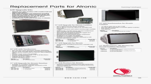 Replacement Parts For Atronic Gaming Catalogue - Personal Computer, HD Png Download, Free Download