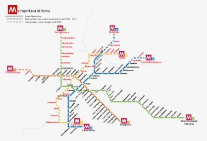 Line C Map Rome, HD Png Download, Free Download
