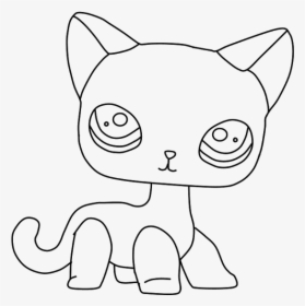 Lps Shorthair Cat Coloring Pages - Lps Shorthair Cat Outline, HD Png Download, Free Download