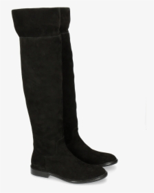 Boots Sally 65 Kid Suede Black New Hrs Thick - Knee Black Boots For Women, HD Png Download, Free Download