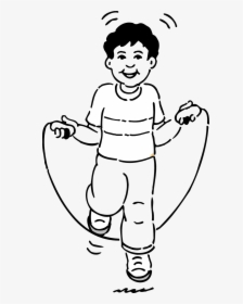 Transparent Kid Jumping Png - Jumping Clipart Black And White, Png Download, Free Download