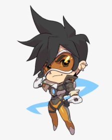 Genji Transparent Cute Spray - Overwatch Chibi Tracer, HD Png Download, Free Download