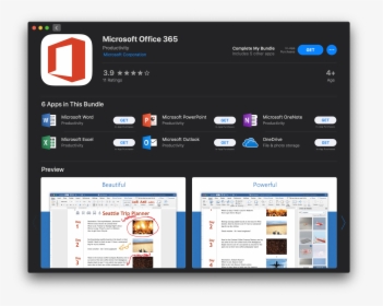 Microsoft Office 365 2019 Macos, HD Png Download, Free Download