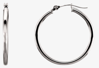 Classic 2mm Wide Hoop Earrings - Earrings, HD Png Download, Free Download