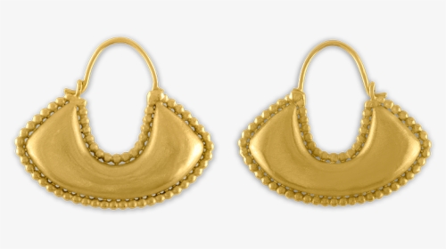 Granulated Boat-shaped Hoop Earrings - Earrings, HD Png Download, Free Download