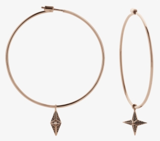 Faux Pave Star Hoop Earrings - Body Jewelry, HD Png Download, Free Download