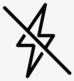 Transparent White Triangle Png - Lightning Bolt With A Slash, Png Download, Free Download