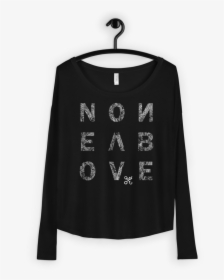 None Above Distress Women"s Long Sleeve Tee - Sleeve, HD Png Download, Free Download