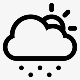 Cloud Snow Sun Comments - Cloud Lightning Icon Png, Transparent Png, Free Download