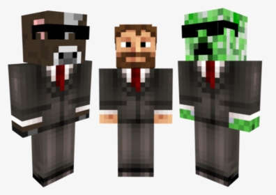 Minecraft Cow Png - Minecraft Skin Black Glasses, Transparent Png, Free Download