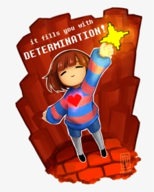 Frisk Undertale Filled With Determination, HD Png Download, Free Download