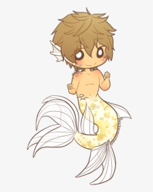 Anime, Art, And Japanese Image - Anime Mermaid Boy Art, HD Png Download, Free Download