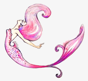 Purple Mermaid Png Download - Mermaid Illustration Png, Transparent Png, Free Download