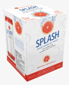 Splash Spiked Sparkling Water Tropical Grapefruit 4 - Carton, HD Png Download, Free Download