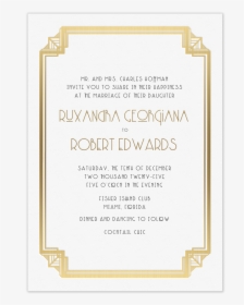 White Invitation Gatsby Border, HD Png Download, Free Download