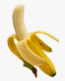 Ripe On A Transparent - Peeled Banana No Background, HD Png Download, Free Download