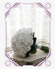 Silk Artificial White Rose And Buds Wedding Bridesmaid - Bride Artificial Wedding Bouquet, HD Png Download, Free Download