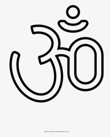 Hindu Symbol Coloring Page - Line Art, HD Png Download, Free Download