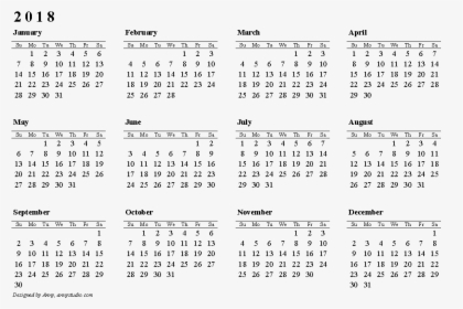 Transparent Calendar Clipart Black And White - Calendar 2017 To Print, HD Png Download, Free Download