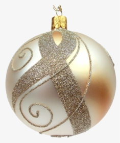Glass Bauble Gold With Golden Decor, 8 Cm, HD Png Download, Free Download
