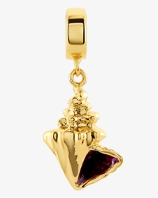 Gold Conch Shell Charm For Use On Dbw Interchangeable - Locket, HD Png Download, Free Download